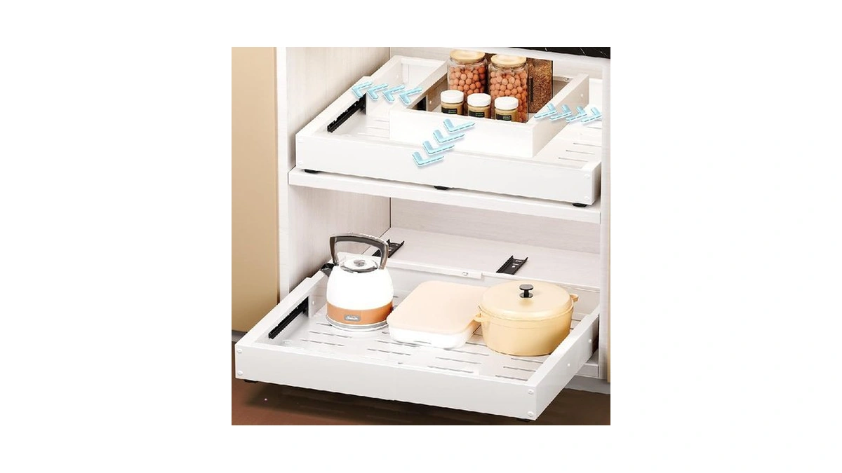 1 Pack Pull Out Cabinet Organizer, Slide Out Drawer Expandable