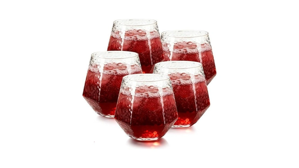 Lazyshine 24 Pack Plastic Wine Glasses Disposable Whiskey Glasses -