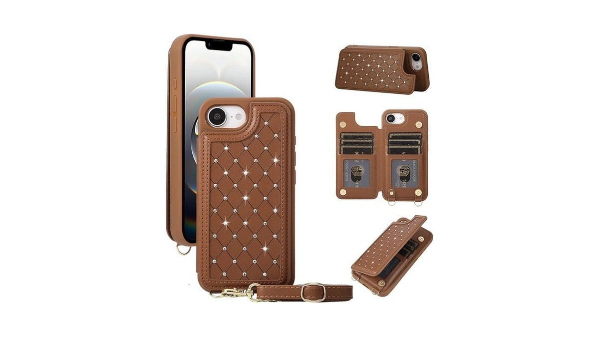 Jcxtrombulous For Iphone 16e Wallet Case With Card Holder Slots