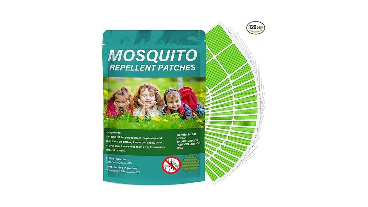 120 Pack Mosquito Repellent Patches, Individually Wrapped Mosquitoes Bracelets Stickers