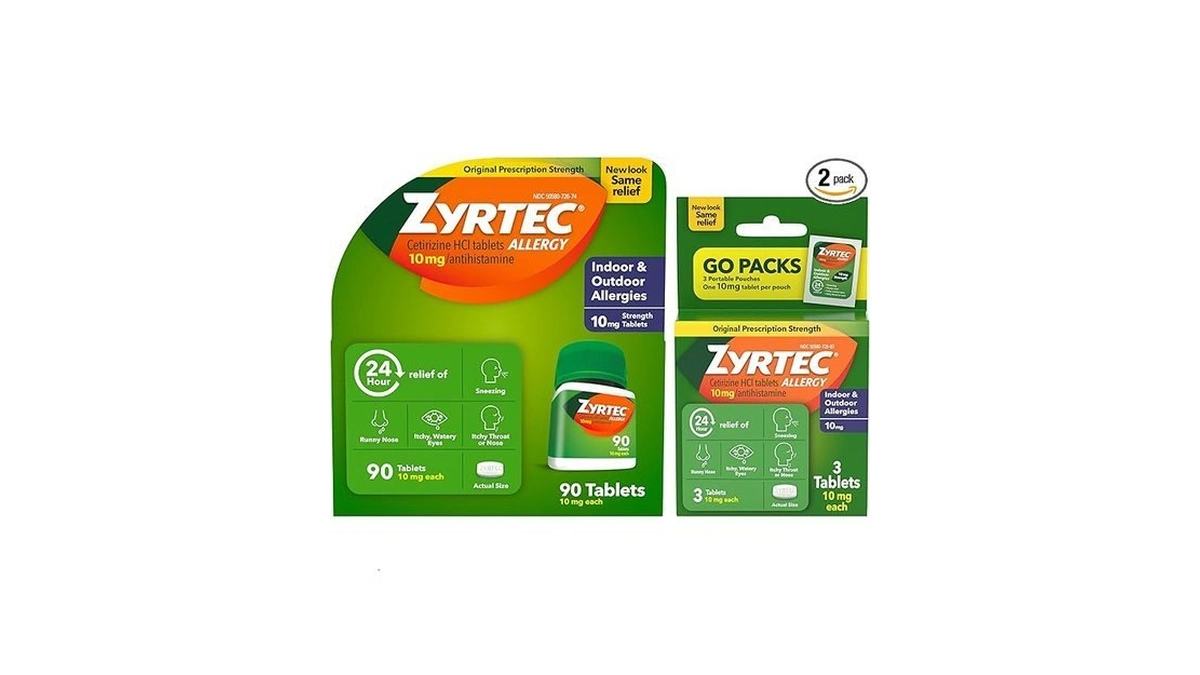 Zyrtec 24 Hour Allergy Relief Tablets, Indoor & Outdoor Allergy