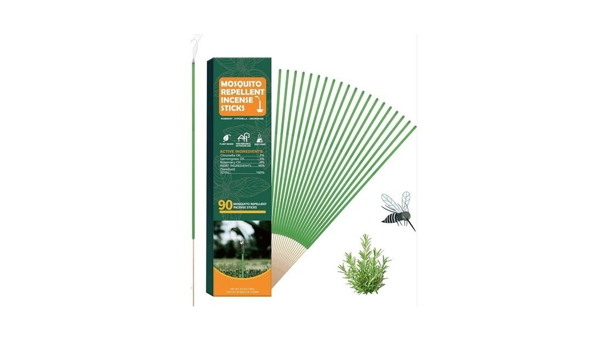 90 Pcs Mosquito Repellent Outdoor Patio Sticks, Citronella Repellent Incense