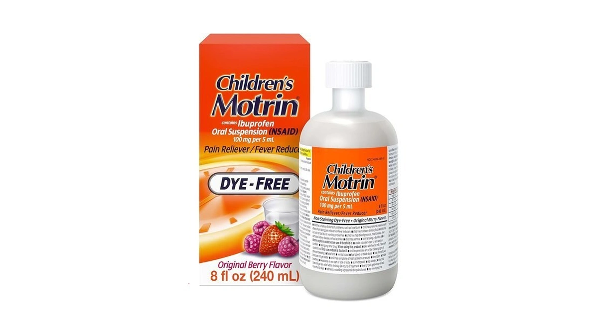 Childrenβs Motrin Liquid Dye-free And Alcohol-free, Nsaid, 100 Mg Ibuprofen