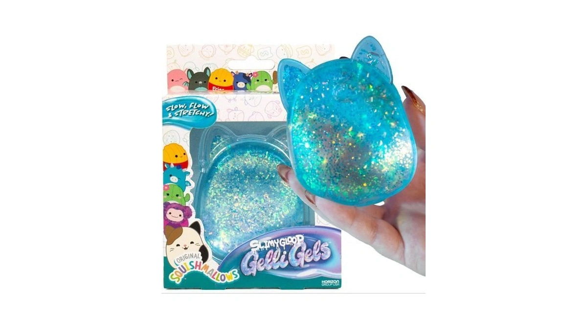 Original Squishmallows™ Slimygloop Blue Gelli Gels™, Slow Rising Sensory Squeeze