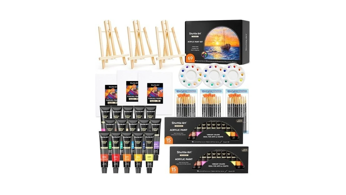 Shuttle Art 69 Pack Painting Kit For Adults And Couples,