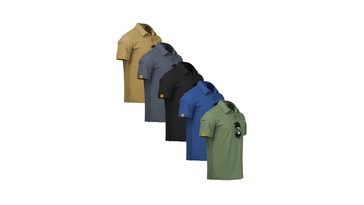 Zity 5 Pack Mens Polo Shirt Short Sleeve Sports Golf