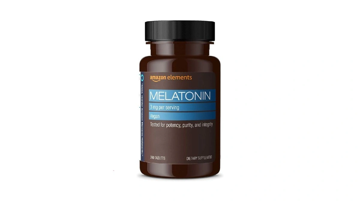 Amazon Elements Melatonin, 3mg, Vegan, Unflavored, 260 Tablets, 8 Month
