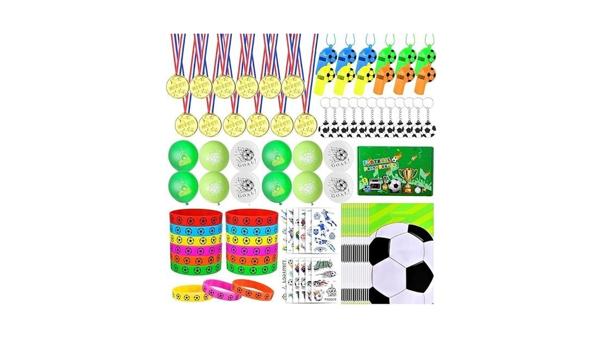 Goldge 87 Pcs Soccer Party Favors, Soccer Goodie Bag Stuffers