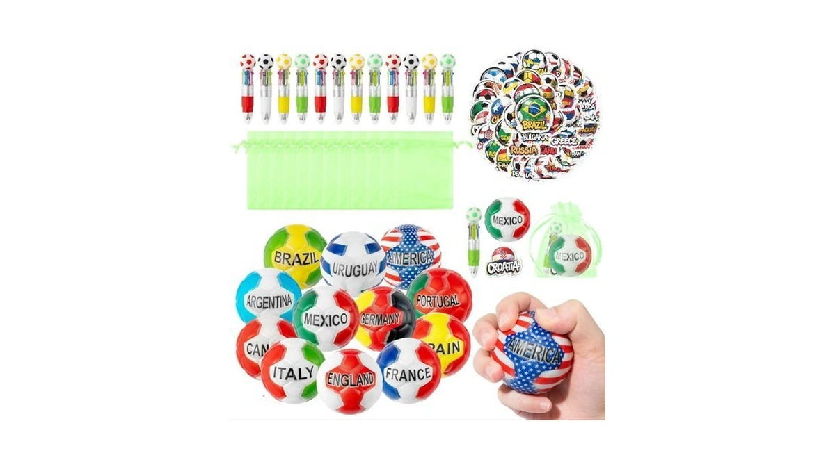 Cy2side 12 Pack Soccer Squeeze Toy Party Favor Gift Set