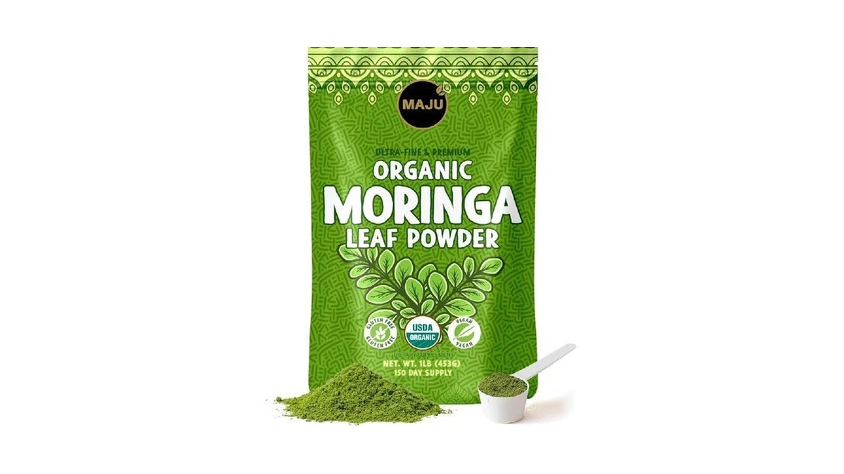Maju's Organic Moringa Powder (1 Pound), Oleifera Leaf, Extra-fine Quality,