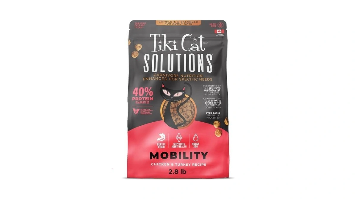 Tiki Cat Solutions Dry Cat Food, Mobility, Chicken & Turkey,
