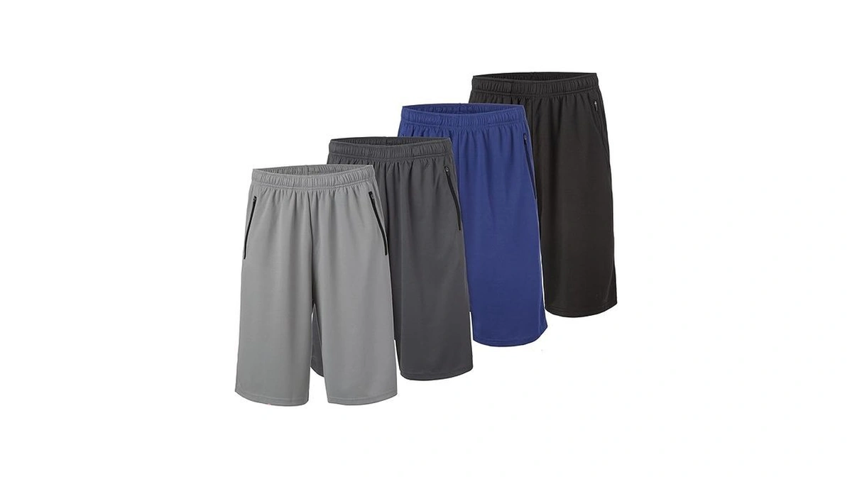 Essential Elements Athletic Shorts For Men - 4 Pack Men's