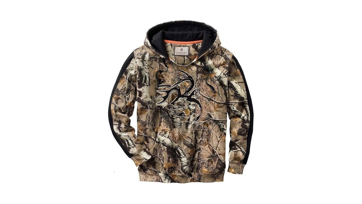Legendary Whitetails Mens Camo Pullover Hoodie Hunting Sweatshirt, Big Game