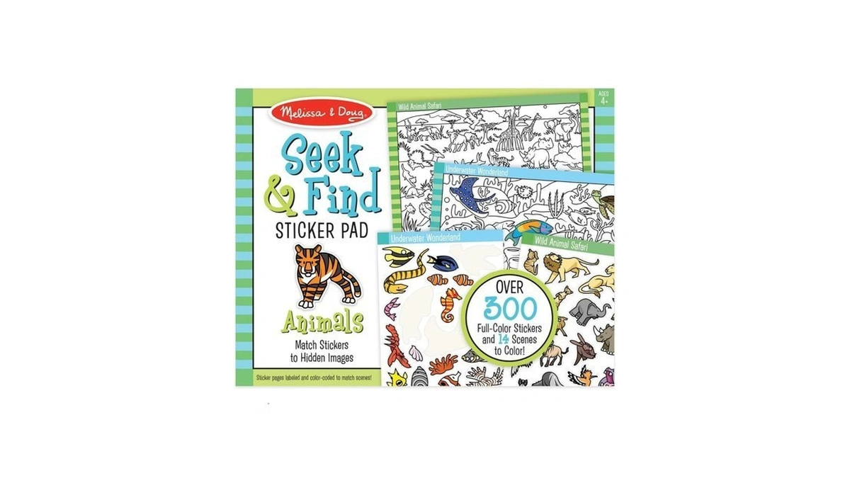 Melissa & Doug Seek & Find Sticker Pad – Animals,