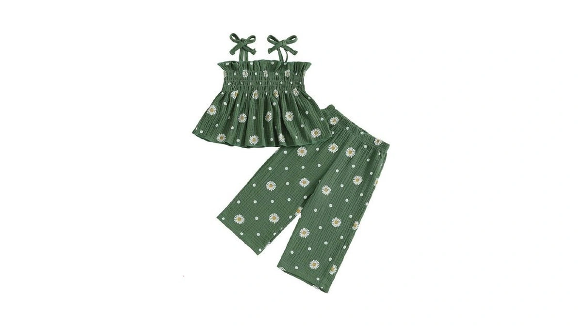 Kaipiclos Toddler Girl Clothes Baby Summer Outfits Daisy Print Sleeveless