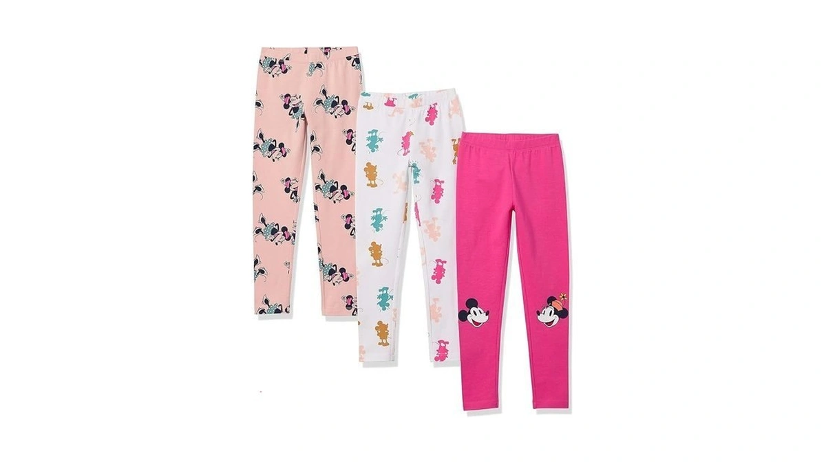 Amazon Essentials Girls' Disney Star Wars Marvel Princess Leggings, 3-pack