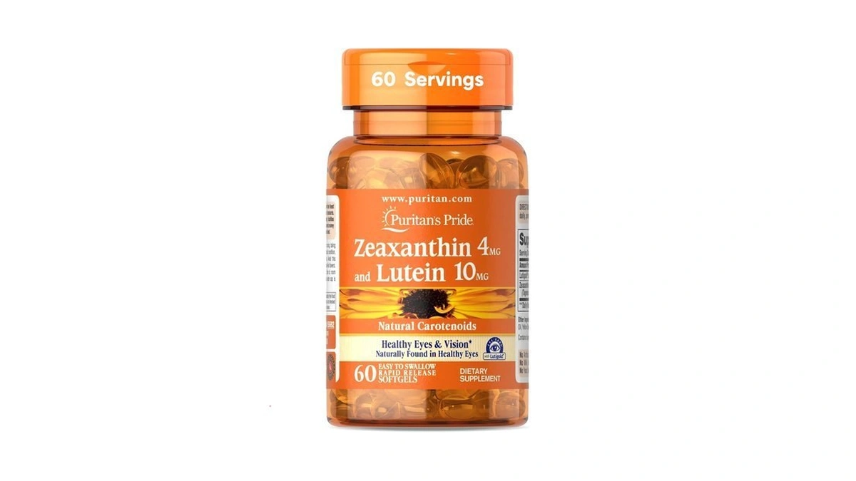 Puritan's Pride Zeaxanthin 4mg With Lutigold™ Lutein 10mg Carotenoids, Dietary