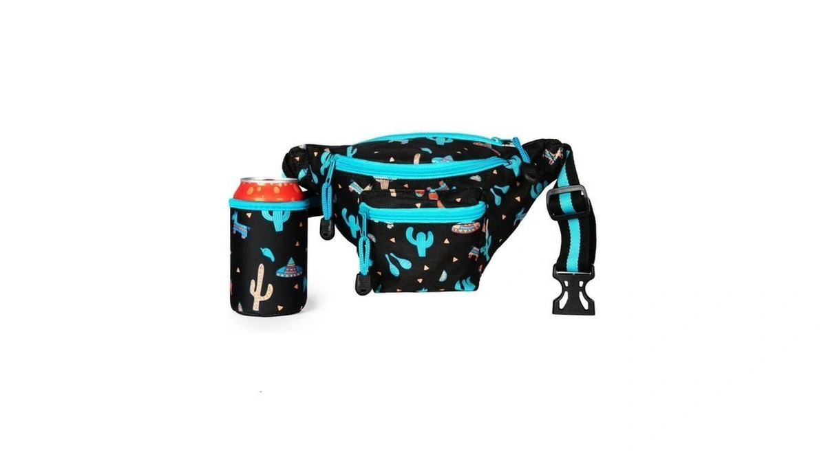 Tipsy Elves Midnight Fiesta Fanny Pack W/drink Holder - Festive