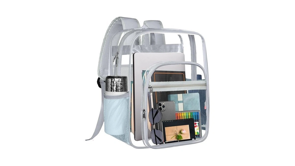 Sdfghg Clear Backpack,sturdy Shape Heavy Duty Large Clear Backpack,casual Daypacks(grey)