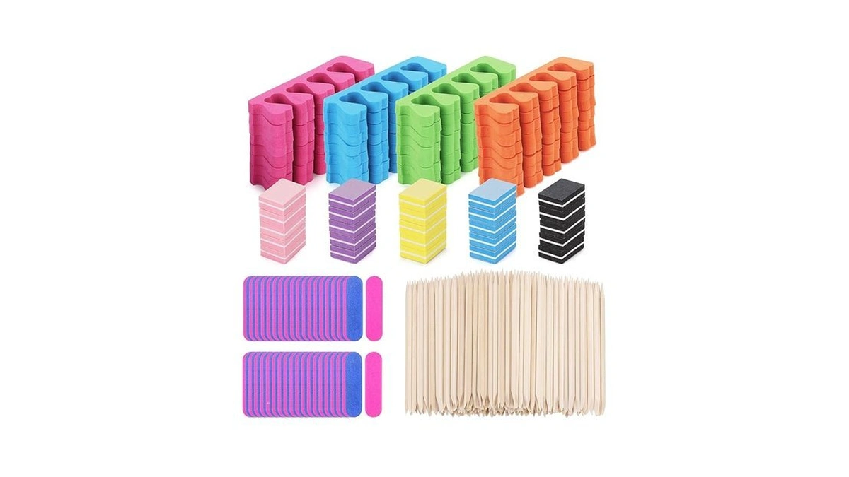 273pcs Toe Separators Set- Nail Spa Party Tools, Mini Nail