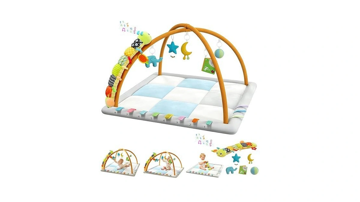 Kidmoze Baby Play Gym & Activity Mat, Baby Tummy Time