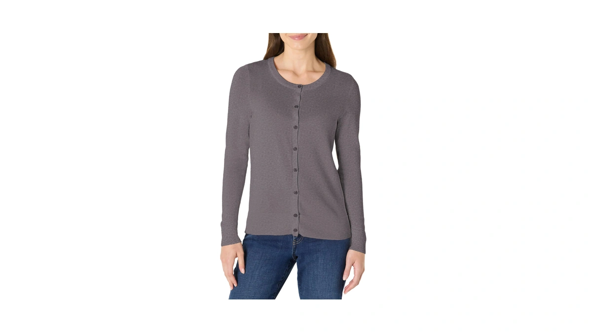 Amazon Essentials Women's Lightweight Crewneck Button-down Cardigan Sweater (available In