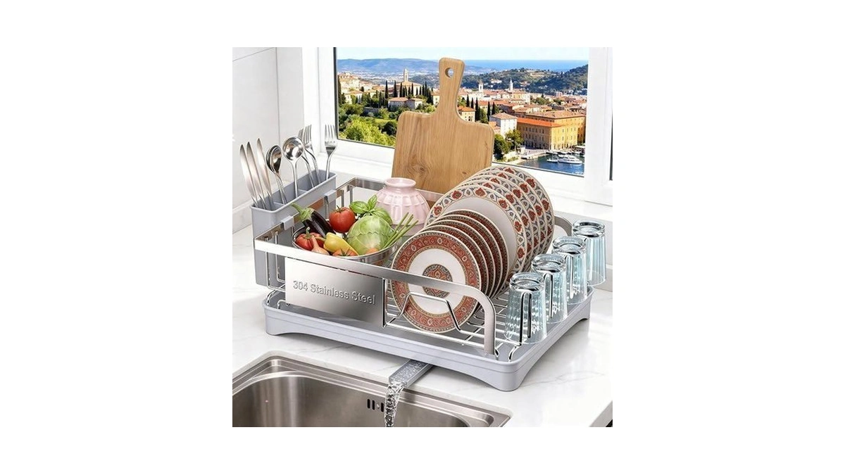Godboat Dish Drying Rack - 304 Stainless Steel Dish Racks