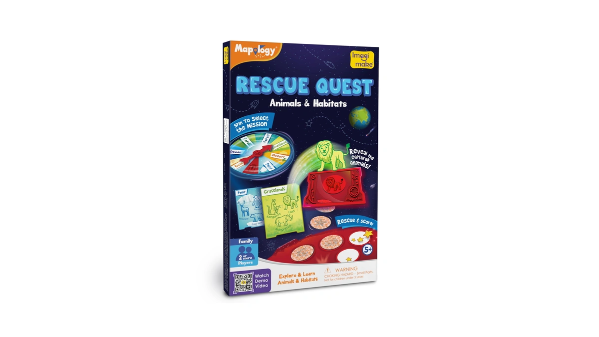 Imagimake Rescue Quest–animals & Habitats | Spin, Discover & Rescue