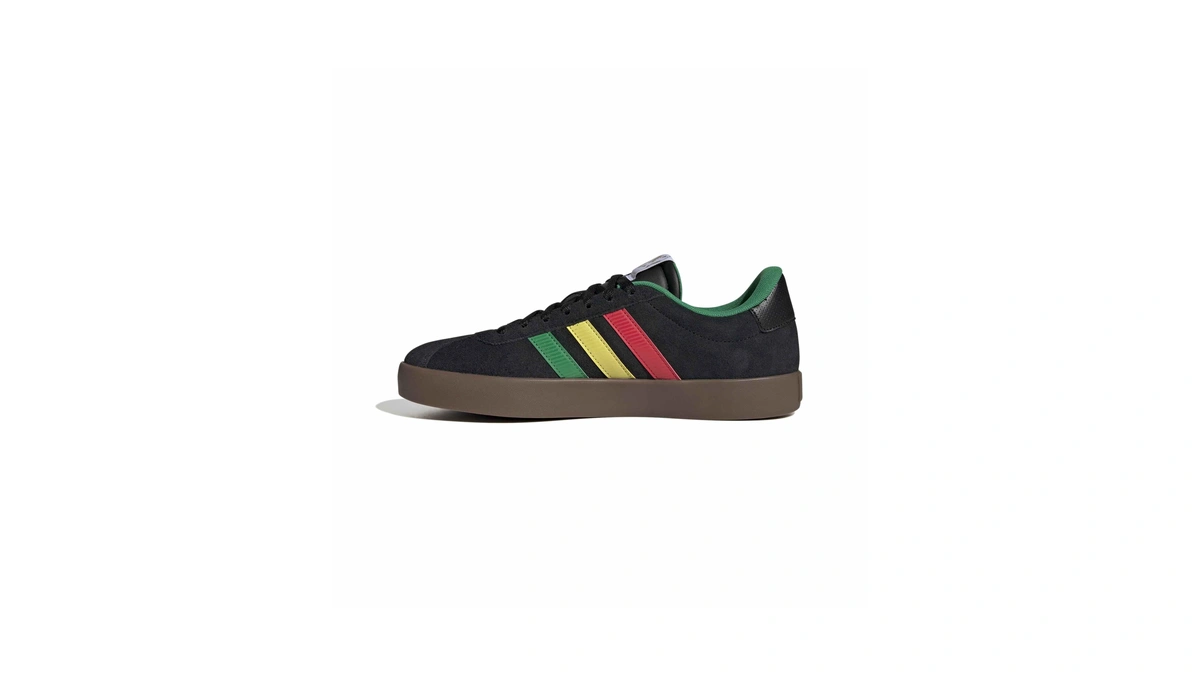 Adidas Men's Vl Court 3.0, Black/green/pure Ruby, 4.5