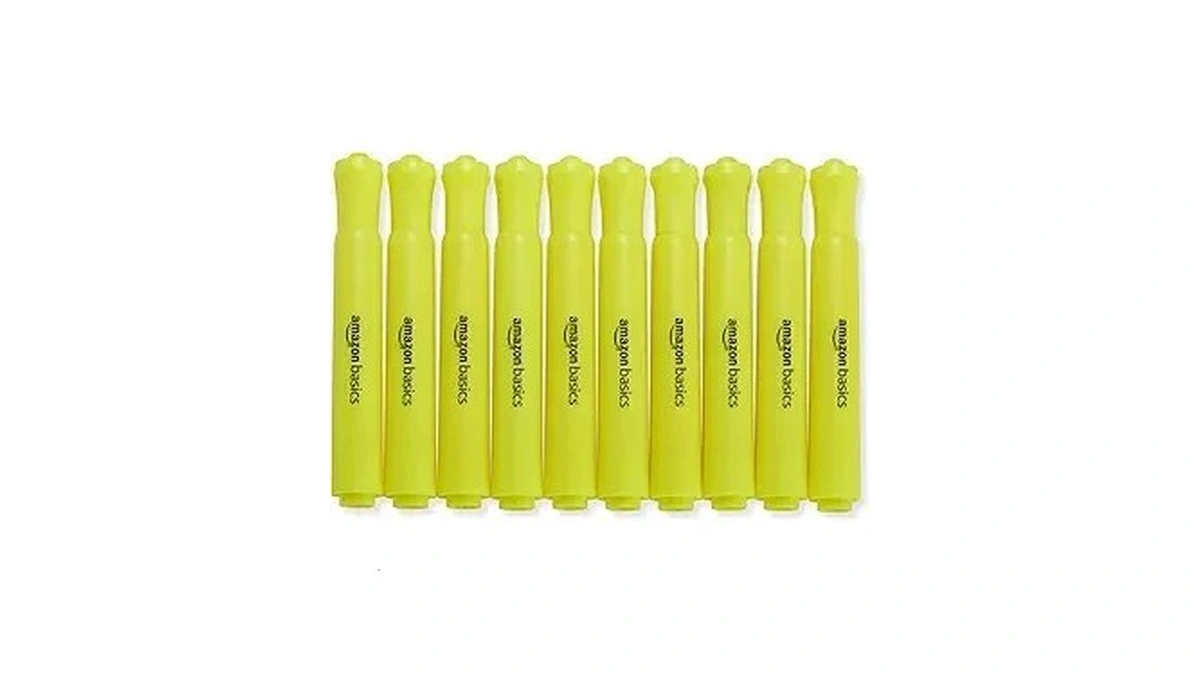 Amazon Basics Tank Style Highlighters, Chisel Tip, Bible Highlighter, Office