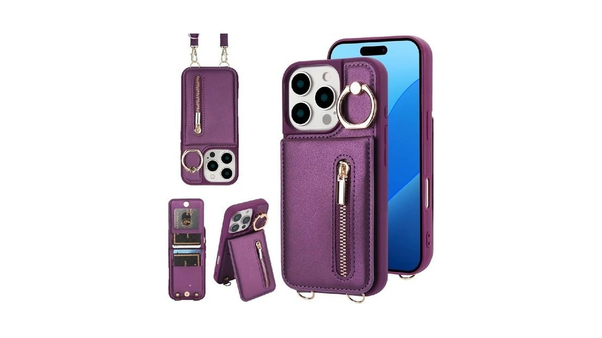 Jcxtrombulous Crossbody Wallet Case For Iphone 12 Pro Max With