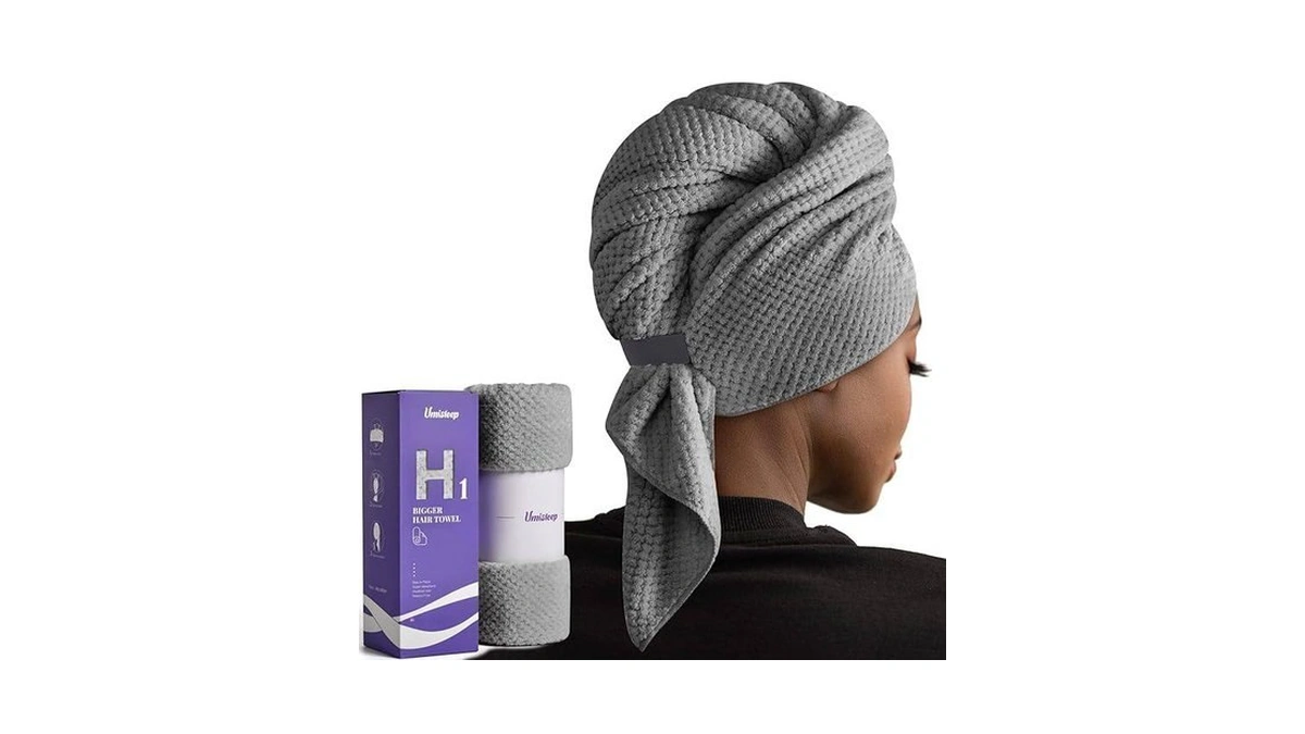 Umisleep Extra Large Microfiber Hair Towel For Women Long, Curly,