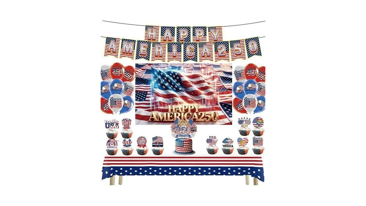 America 250th Anniversary Party Decoration Kit, July 4th Decorations, Patriotic
