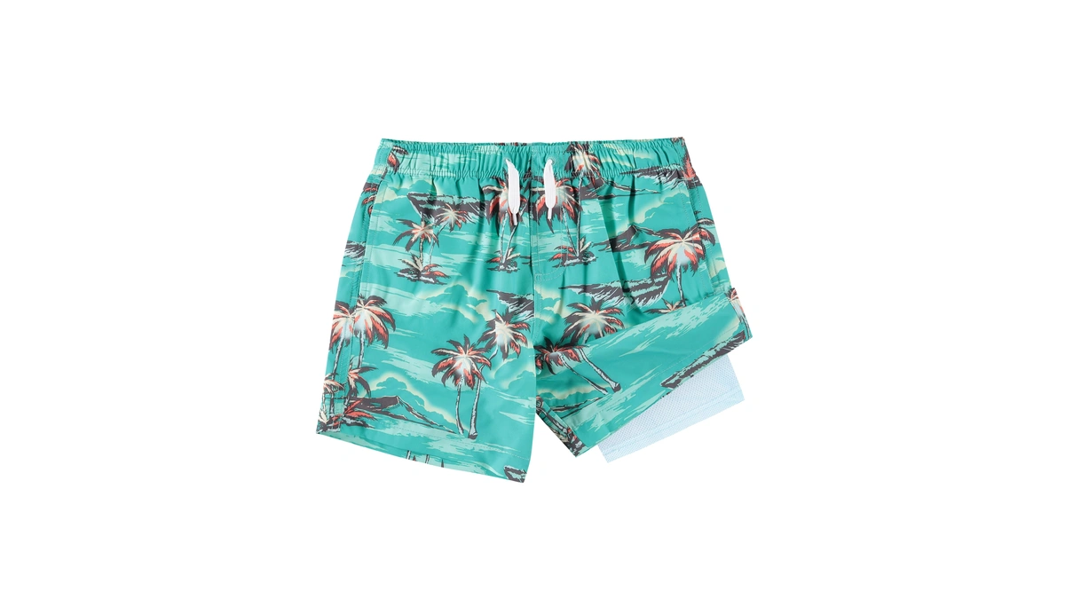 Kanu Surf Boys' Adventure Swim Trunks, Seascape Green
