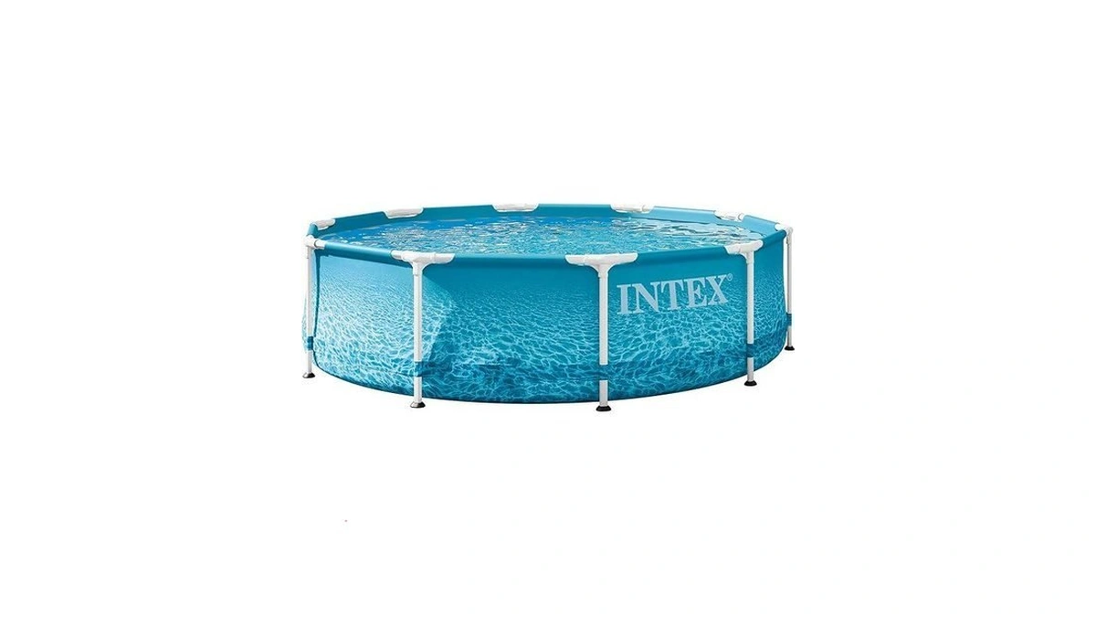 Intex 28206eh Large Round Above Ground Swimming Pool With Reinforced