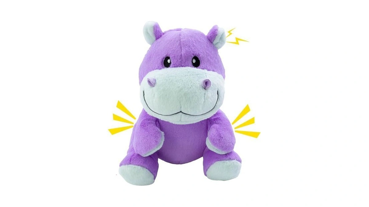 Oraneeeo Plush Squeaky Toys For Dogs, Stuffed Hippo Toys With