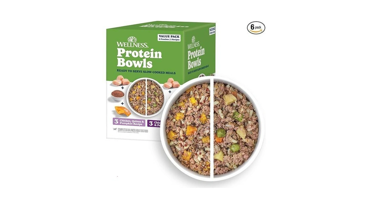 Wellness Protein Bowls Variety Pack Adult Wet Dog Food, Fresh