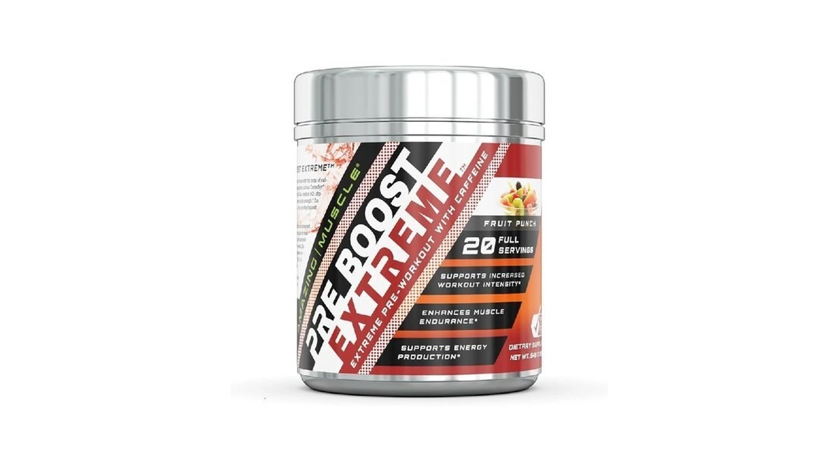 Amazing Muscle Pre Boost Extreme - Pre-workout Formula With Caffeine,