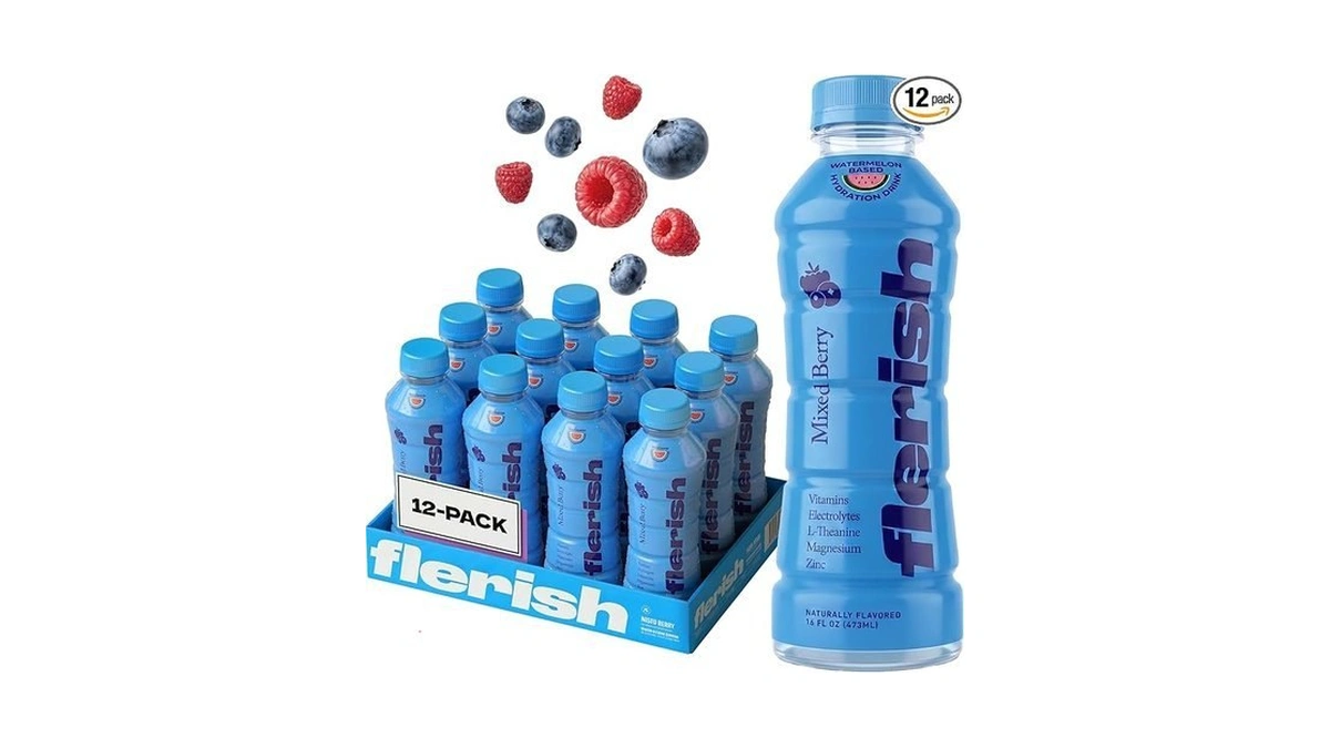 Flerish Hydration Drink With Electrolytes, Watermelon Juice Based Functional Beverage