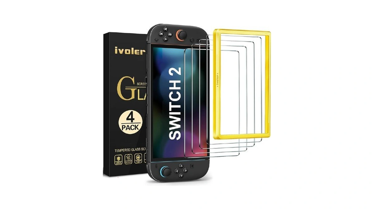 Ivoler 4-pack Tempered Glass Screen Protector Designed For Nintendo Switch