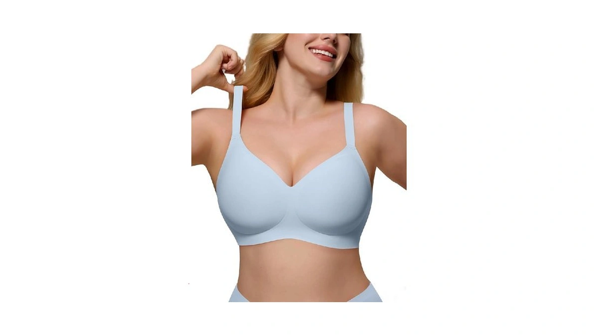 As Fairy Womens Soft Comfortable No Underwire Bras V Neck