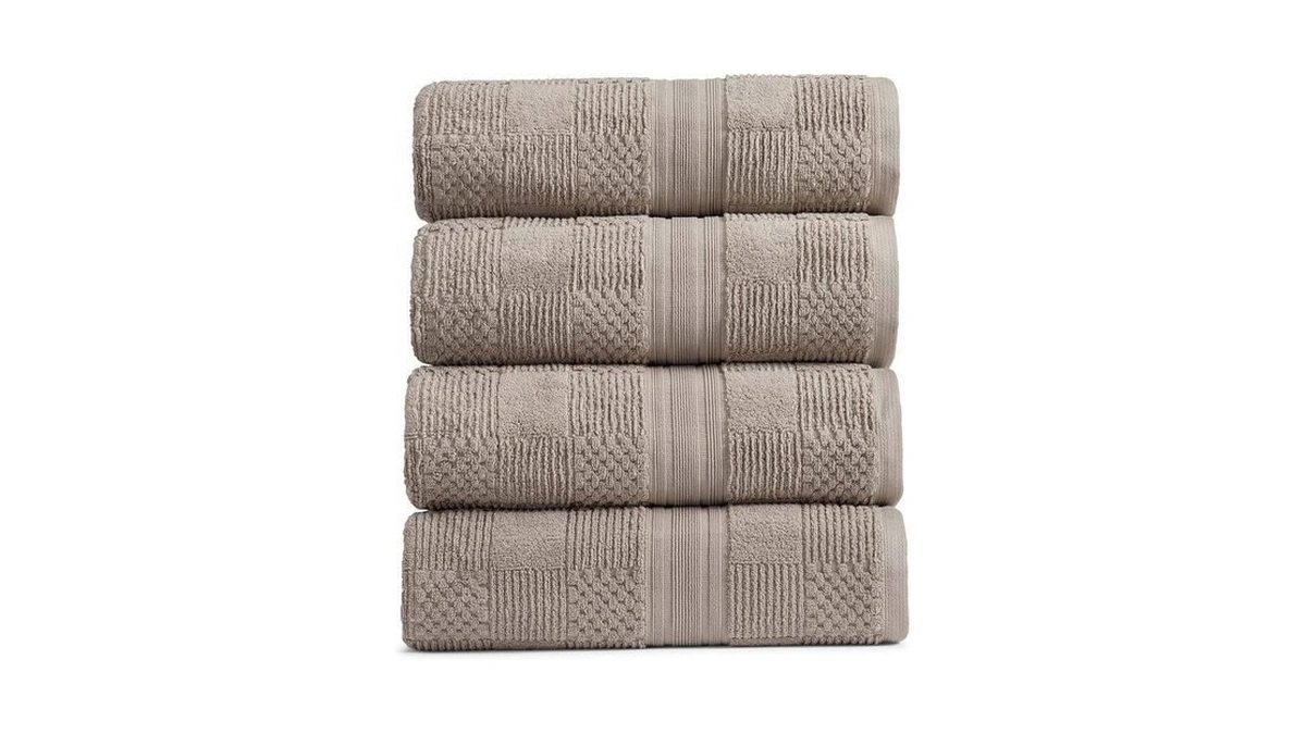 Springtree Home 100% Cotton Bath Towel Set Of 4 |