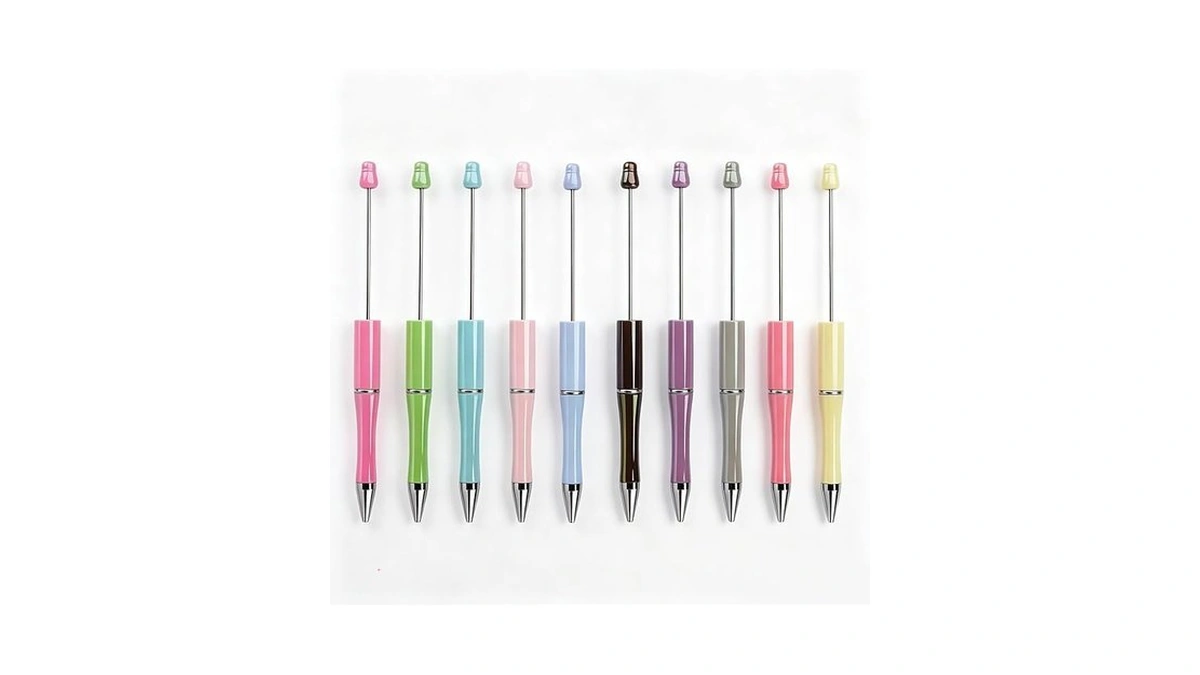 Circumpolar 10pcs Rainbow Uv Plated Beadable Ballpoint Pens, Shiny Glossy