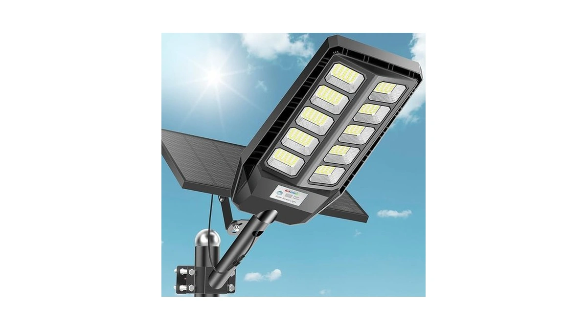 Voojoy 8500w Solar Lights Outdoor Waterproof, 7000k Dusk To Dawn