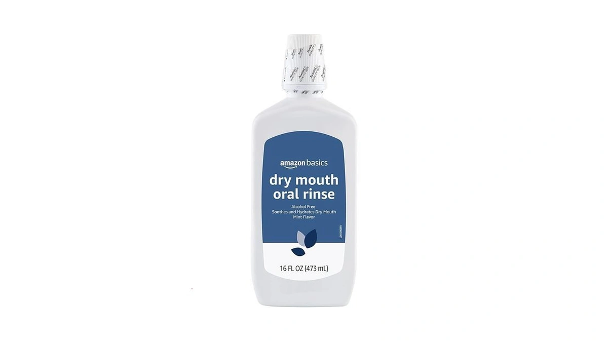 Amazon Basics Dry Mouth Oral Rinse, Alcohol Free, Mint Flavor,