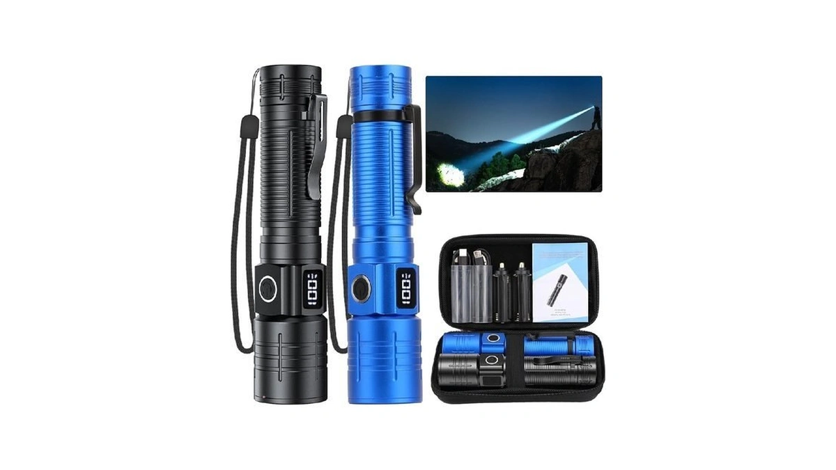 Netcan Led Flashlight, High Powered Super Bright Tactical Flashlight, Rechargeable