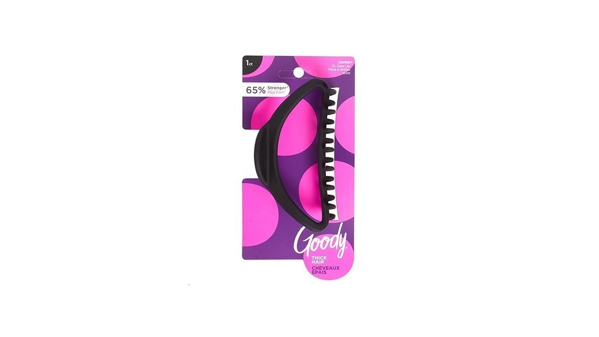 Goody Forever Slideproof Claw Clip - Black, Extra-large, 3x Stronger,
