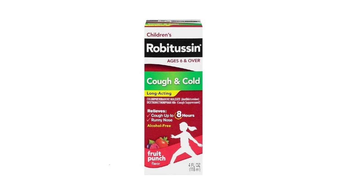 Robitussin Long-acting Cough And Cold Medicine For Kids, Fruit Punch