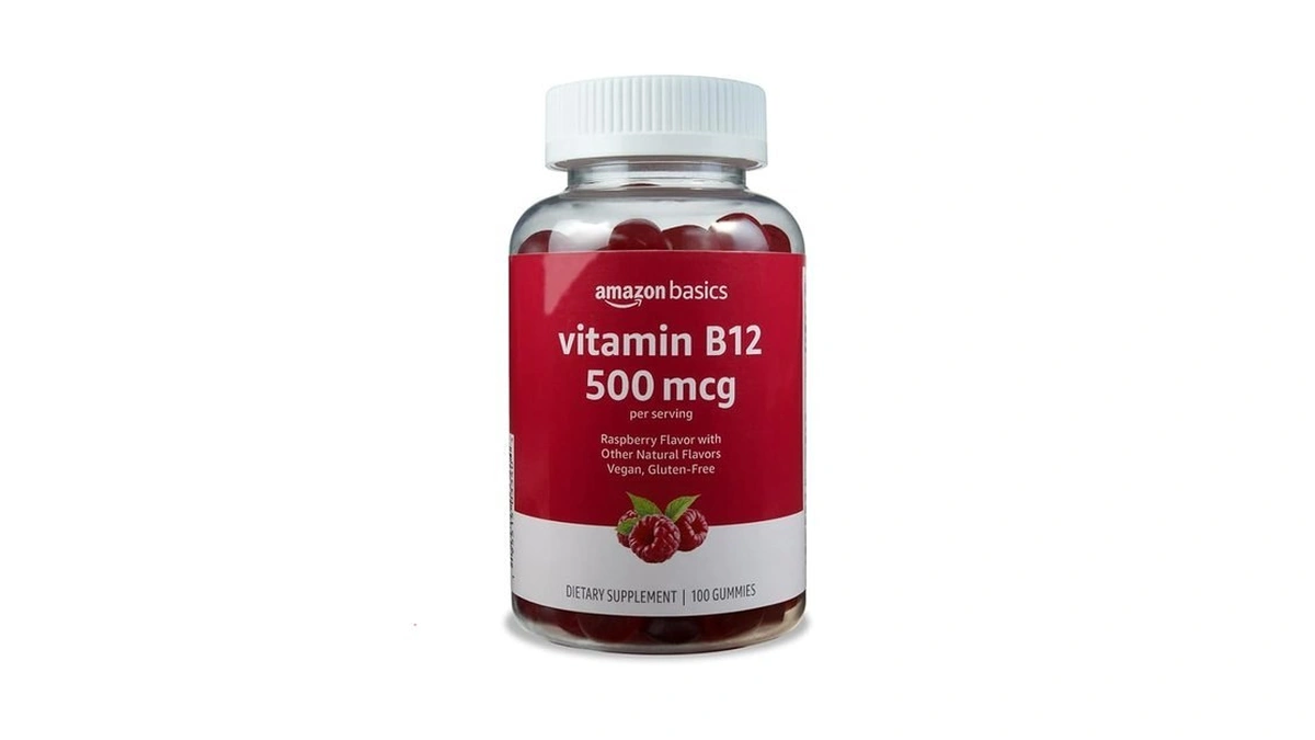 Amazon Basics Vitamin B12 500 Mcg Gummies For Energy Production,
