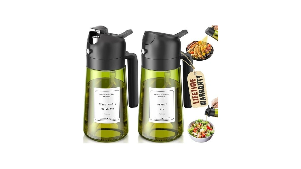 Vakoo Oil Sprayer For Cooking, 2 In 1 Oil Dispenser